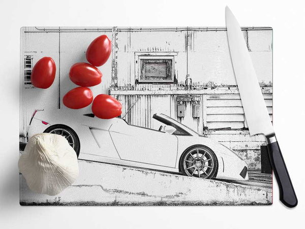 Lamborghini Gallardo Spyder Adv1 Wheels Glass Chopping Board