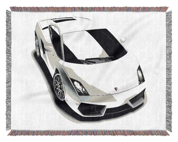 Lamborghini From Above Woven Blanket