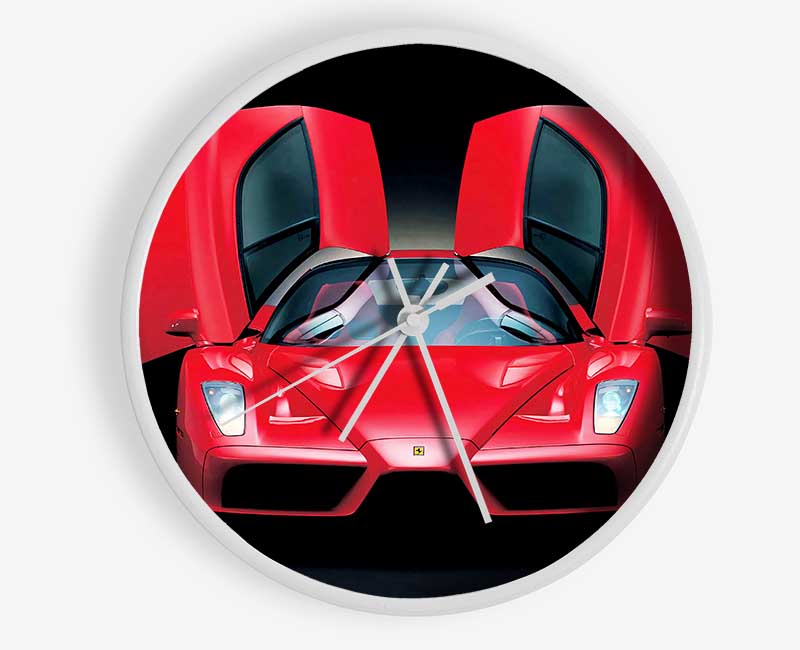 Lamborghini Bat Winged Doors Red Clock - Wallart-Direct UK