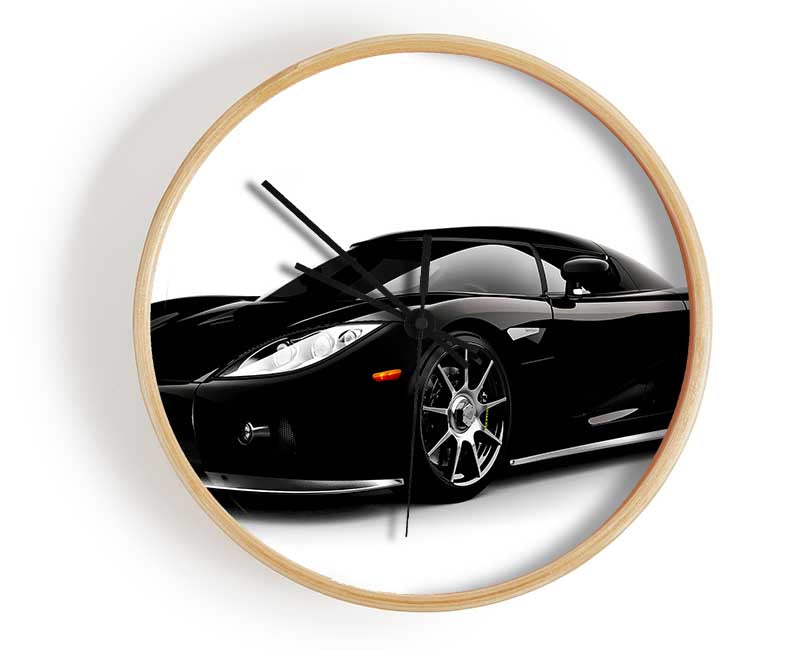 Keonigsegg Super Car Black Clock - Wallart-Direct UK