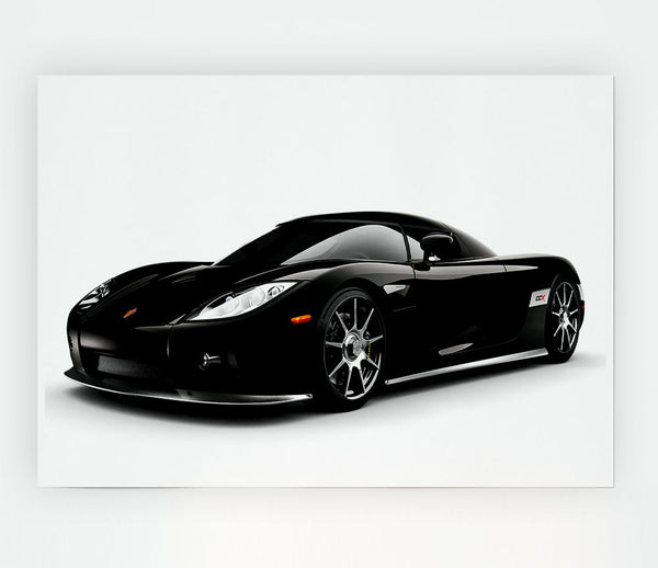 Keonigsegg Super Car Black Print Poster Wall Art