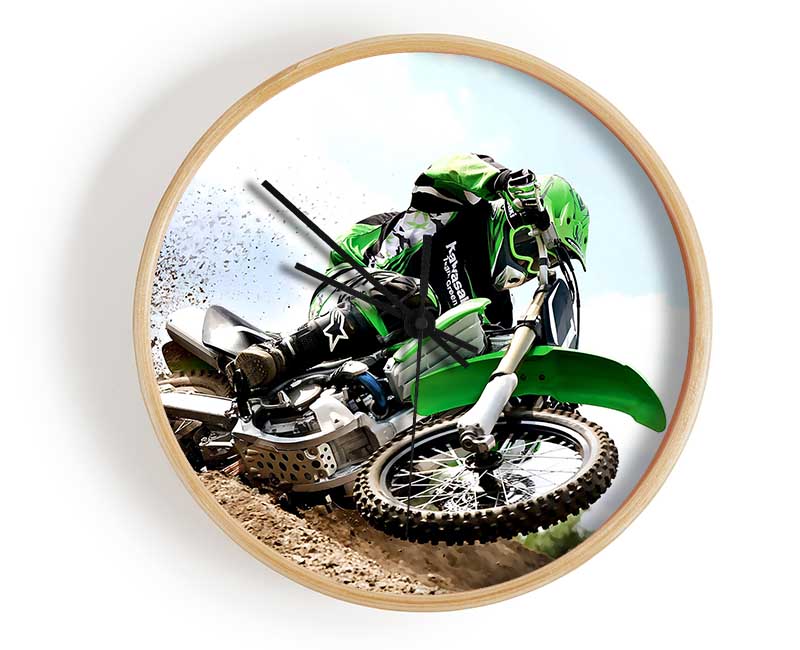 Kawasaki Motocross Clock - Wallart-Direct UK