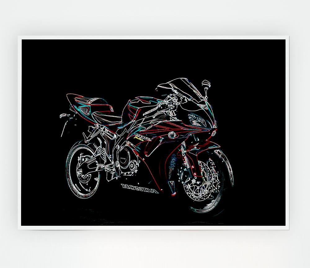 Honda Cbr Print Poster Wall Art