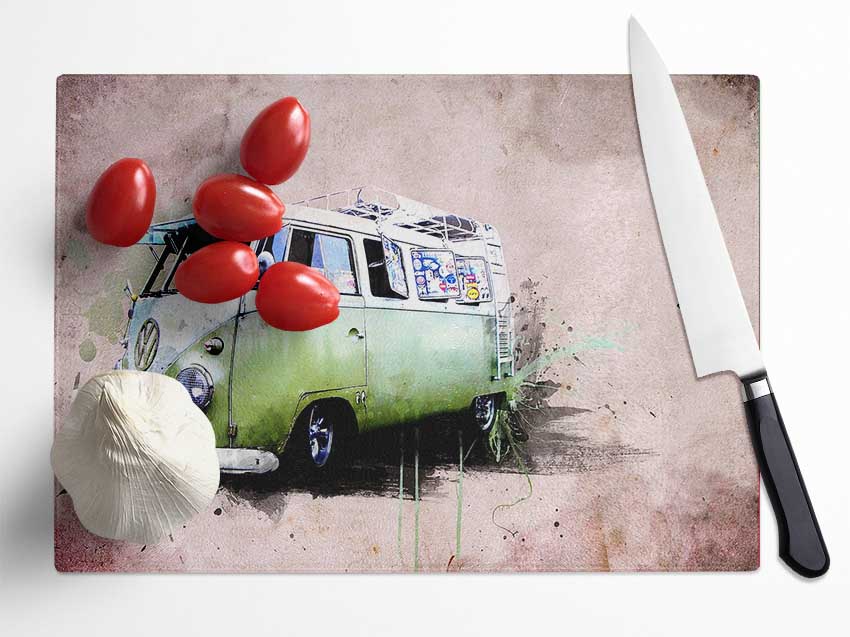 Hippies Van Glass Chopping Board