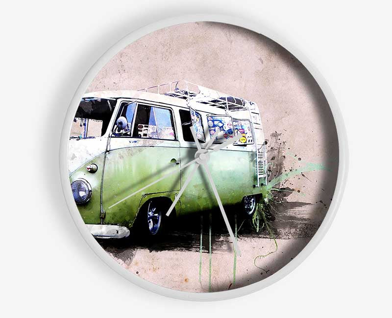 Hippies Van Clock - Wallart-Direct UK