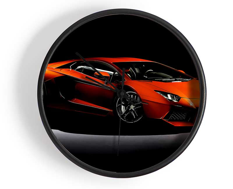 Lamborghini Aventador Orange Clock - Wallart-Direct UK