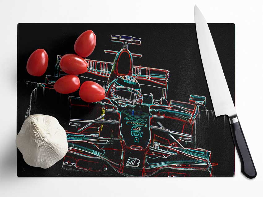 Formula One Track Glass Chopping Board