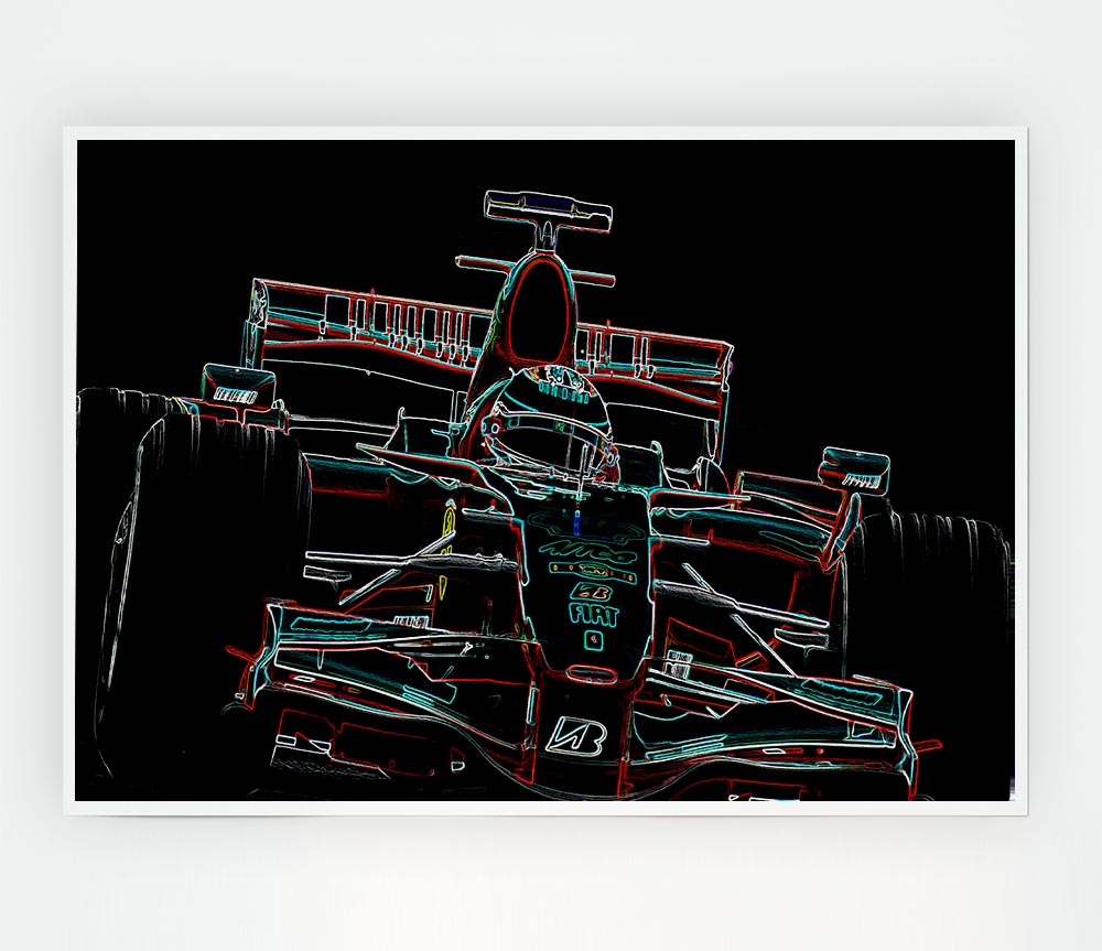 Formula One Track Print Poster Wall Art