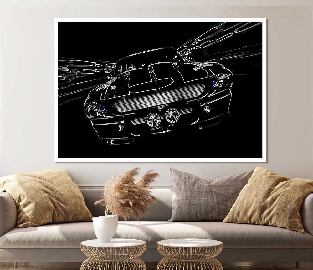 Ford Mustang Print Poster Wall Art