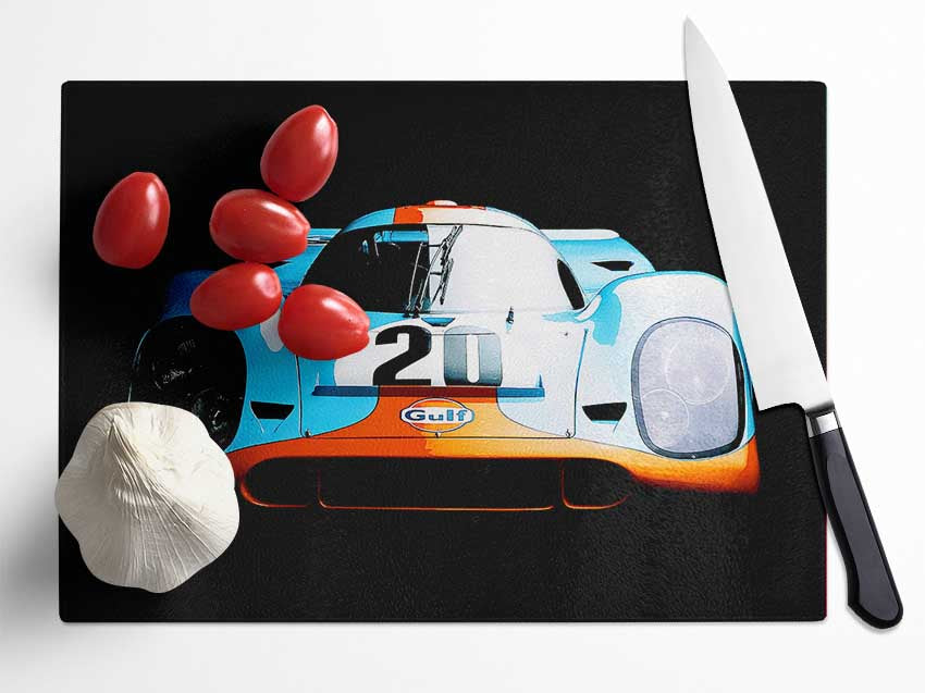 Ford Gt Super Car Glass Chopping Board