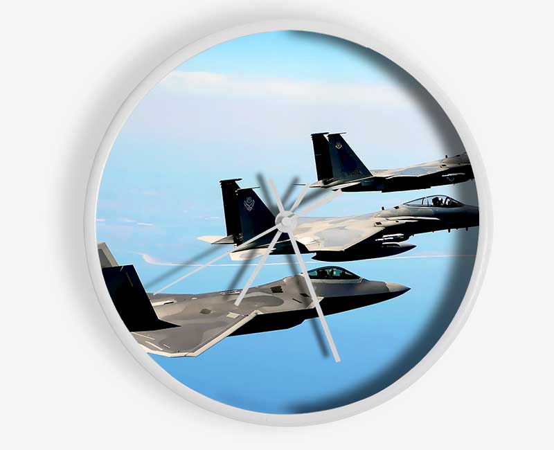 Fighter Jets Clock - Wallart-Direct UK