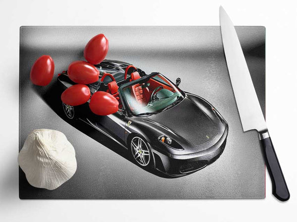 Ferrari Silver Glass Chopping Board