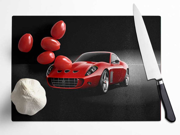 Ferrari Front Red Glass Chopping Board