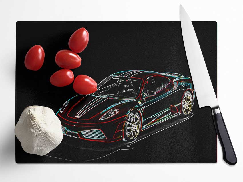 Ferrari F430 Glass Chopping Board