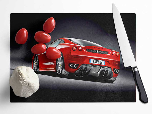 Ferrari F340 Rear View Glass Chopping Board