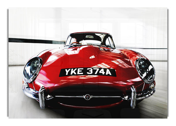 E Type Jaguar Red