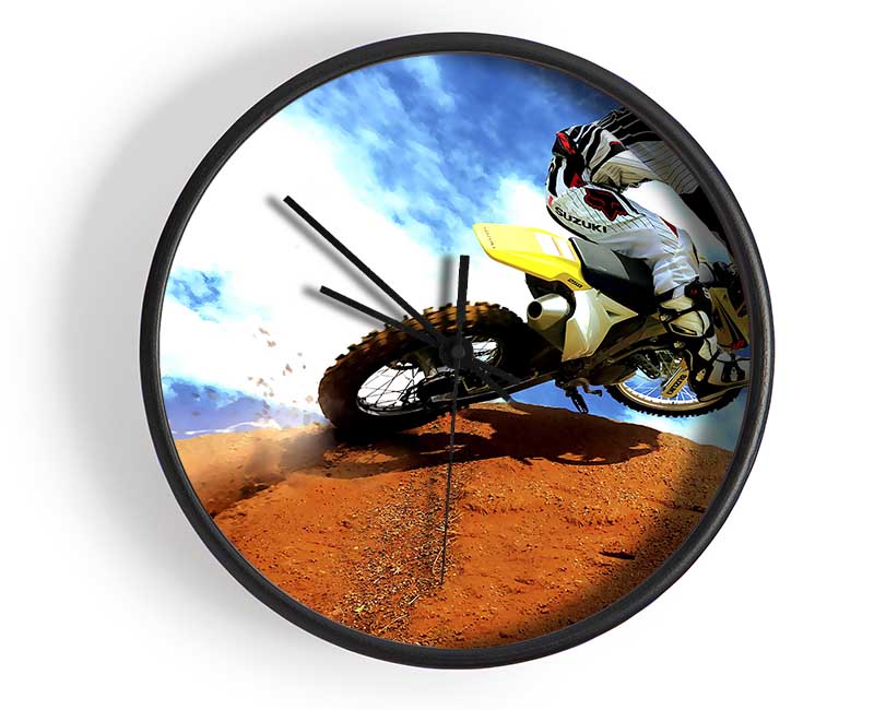 Crazy Motocross Bike Clock - Wallart-Direct UK