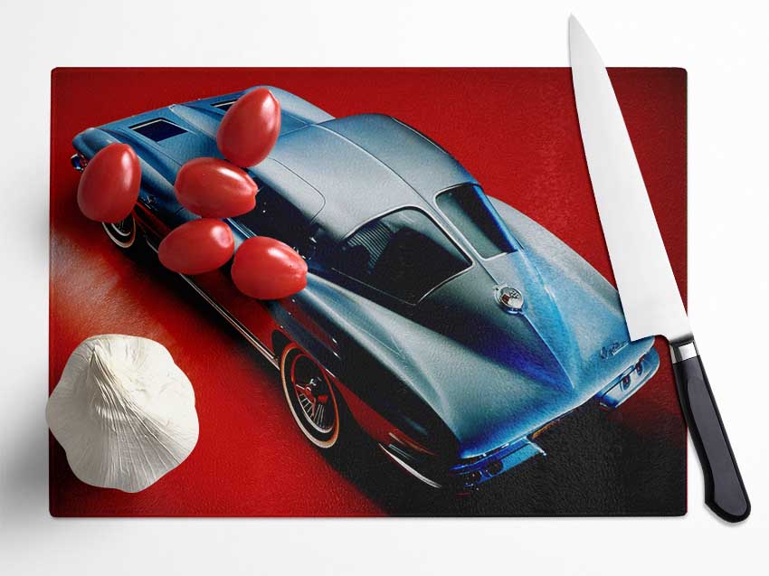 C 1963 Chevrolet Corvette Stingray Glass Chopping Board