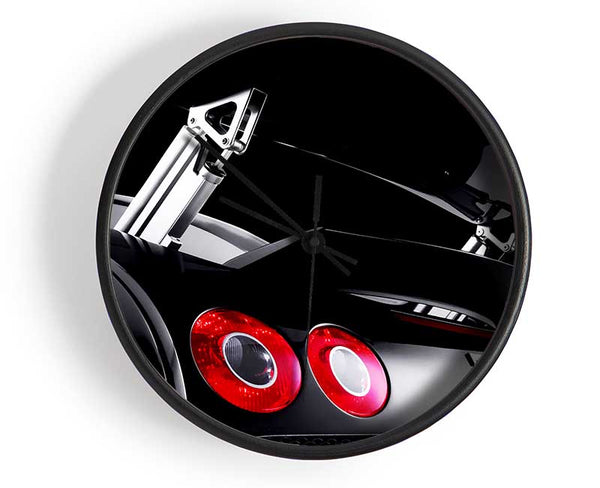 Bugatti Veyron Rear Black Clock - Wallart-Direct UK