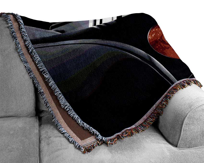 Bugatti Veyron Rear Black Woven Blanket