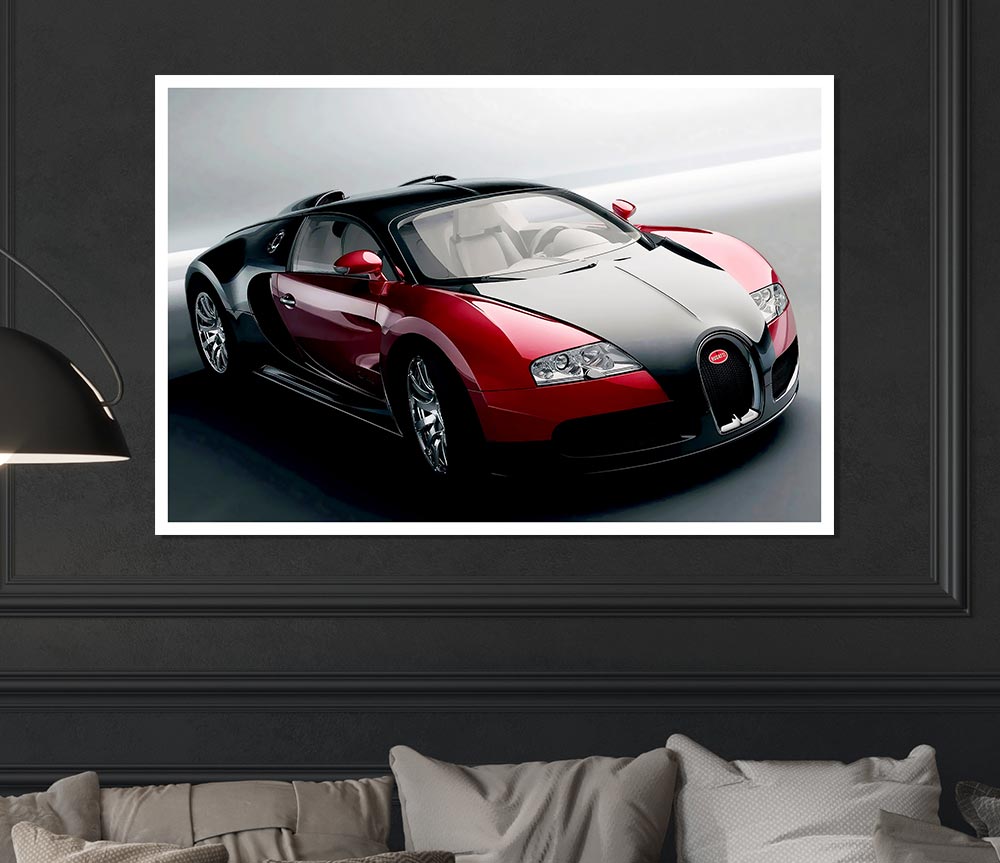 Bugatti Veyron Ready For The Drive Print Poster Wall Art