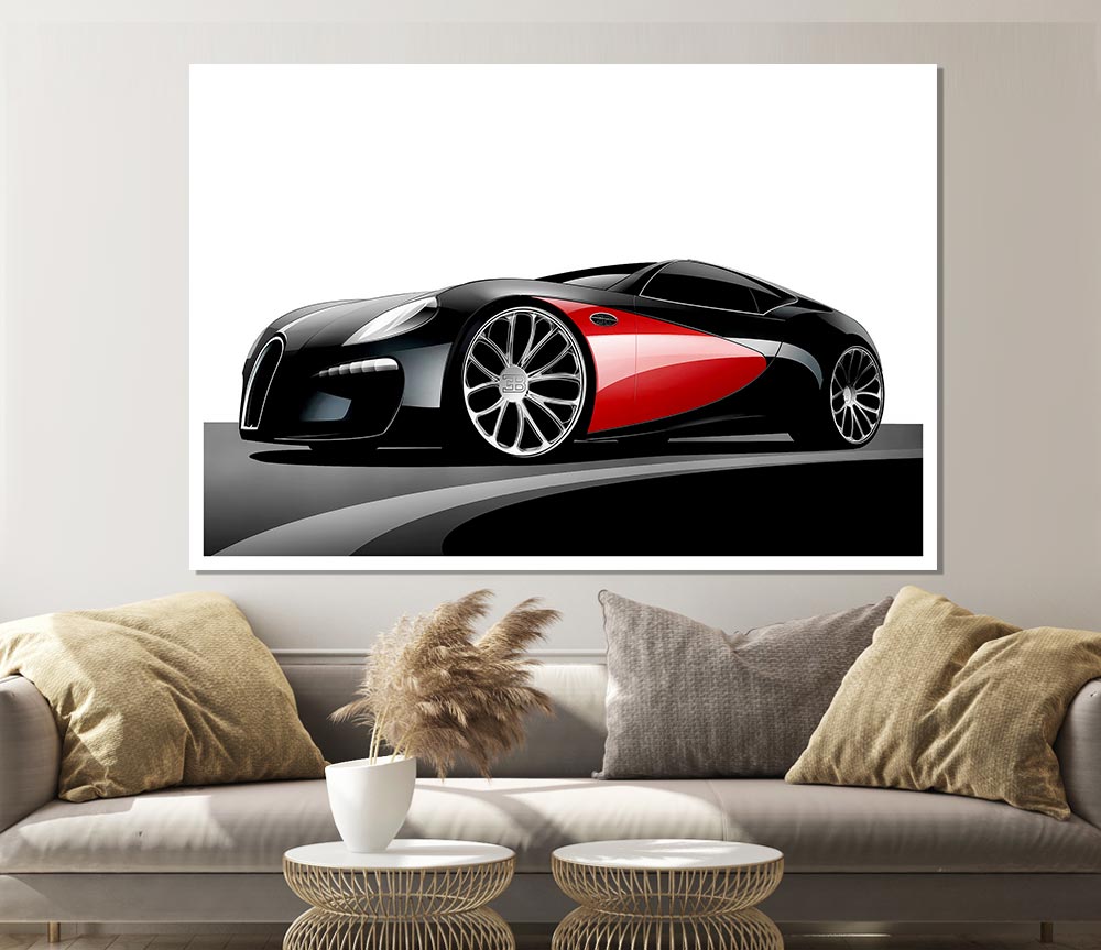 Bugatti Veyron Mean Machine Print Poster Wall Art