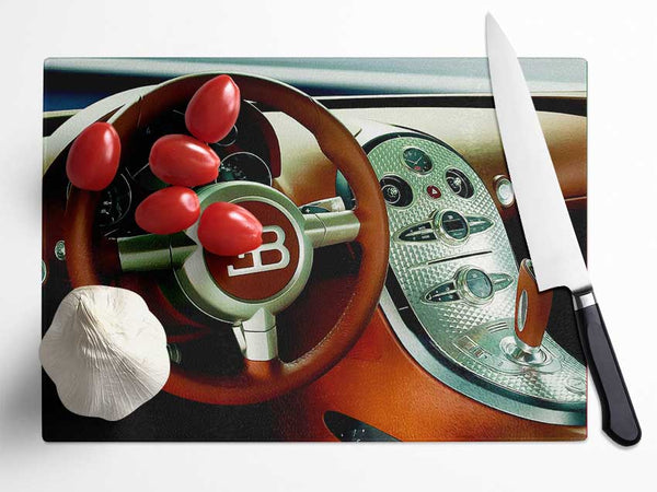 Bugatti Veyron Interior Glass Chopping Board