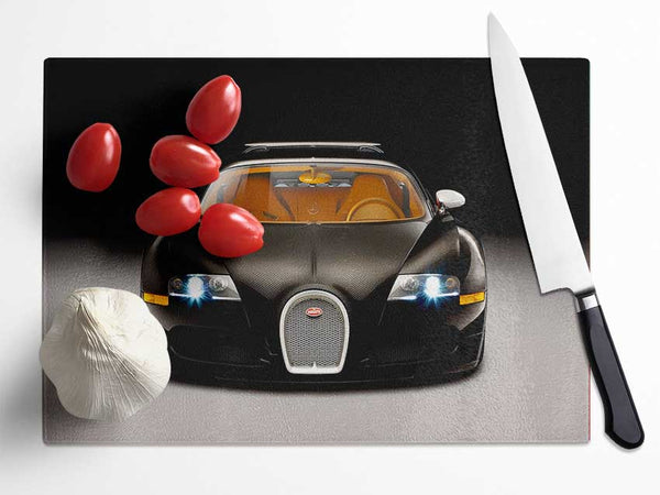 Bugatti Veyron Black Glass Chopping Board