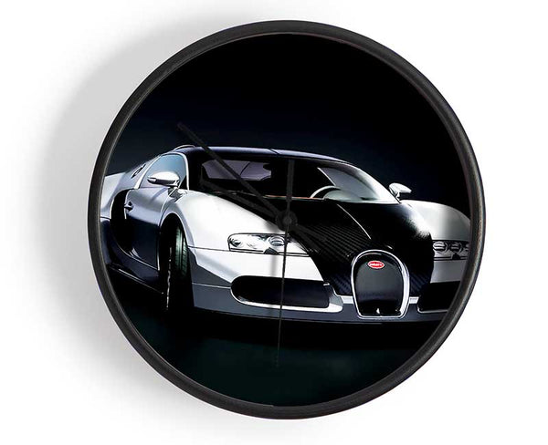 Bugatti Veyron Black Silver Clock - Wallart-Direct UK