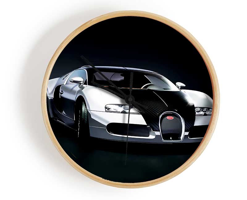 Bugatti Veyron Black Silver Clock - Wallart-Direct UK