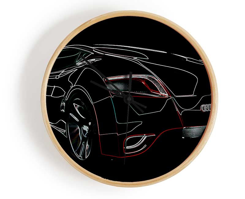 Bugatti Veyron Psychedelic Rear Clock - Wallart-Direct UK