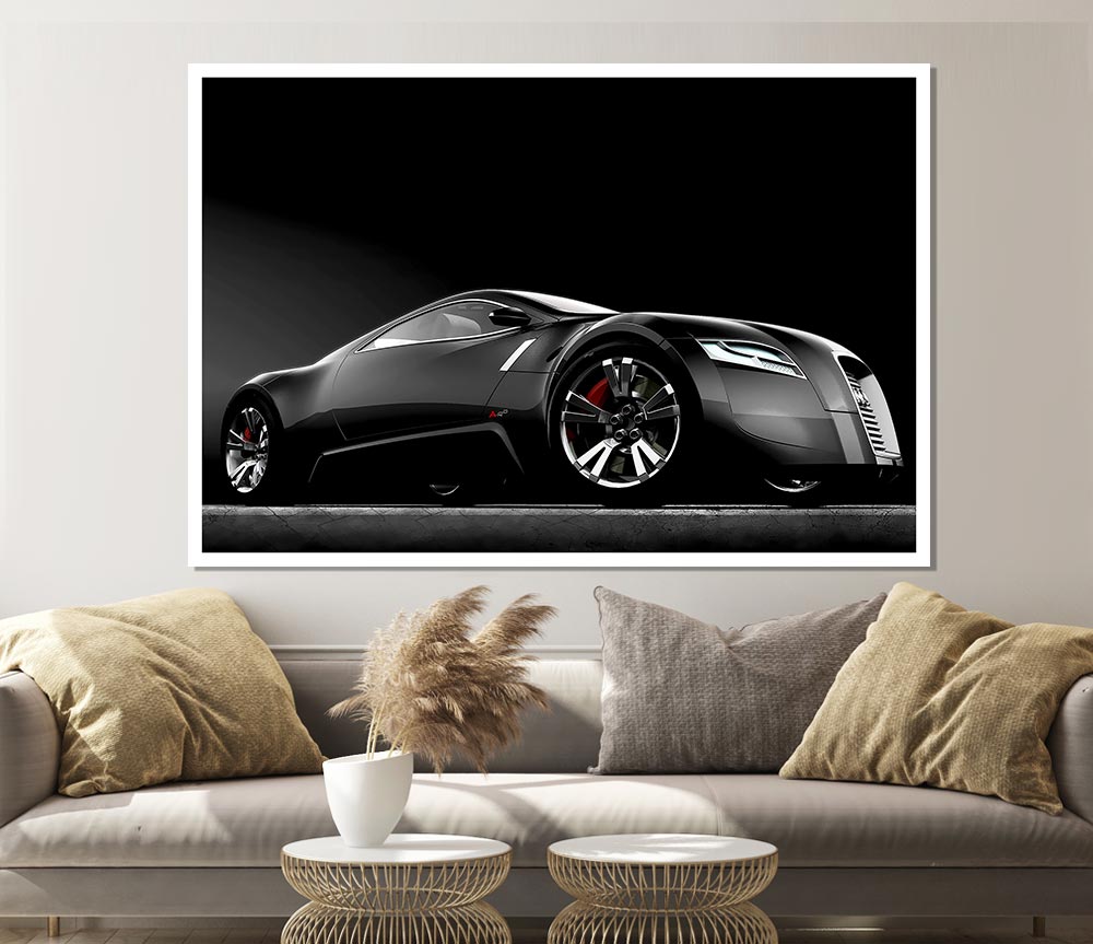 Bugatti Concept Black Print Poster Wall Art