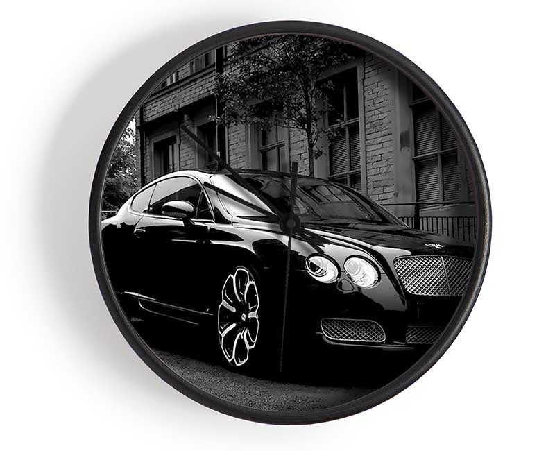 Bentley Black And White Clock - Wallart-Direct UK