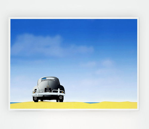 Beetle Beach Print Poster Wall Art