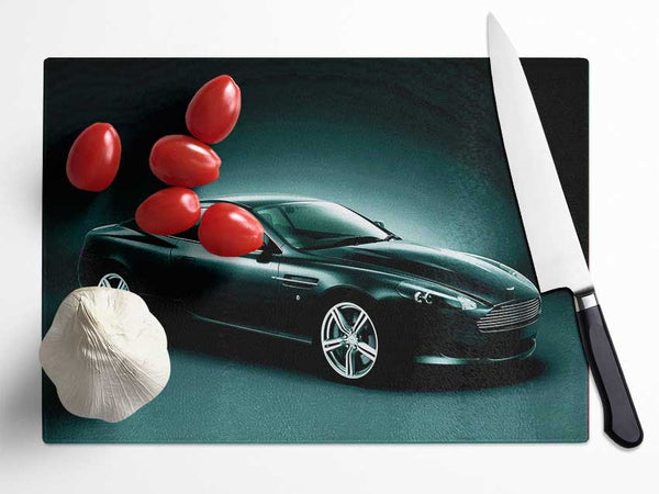 Aston Martin Vantage Side Profile Glass Chopping Board