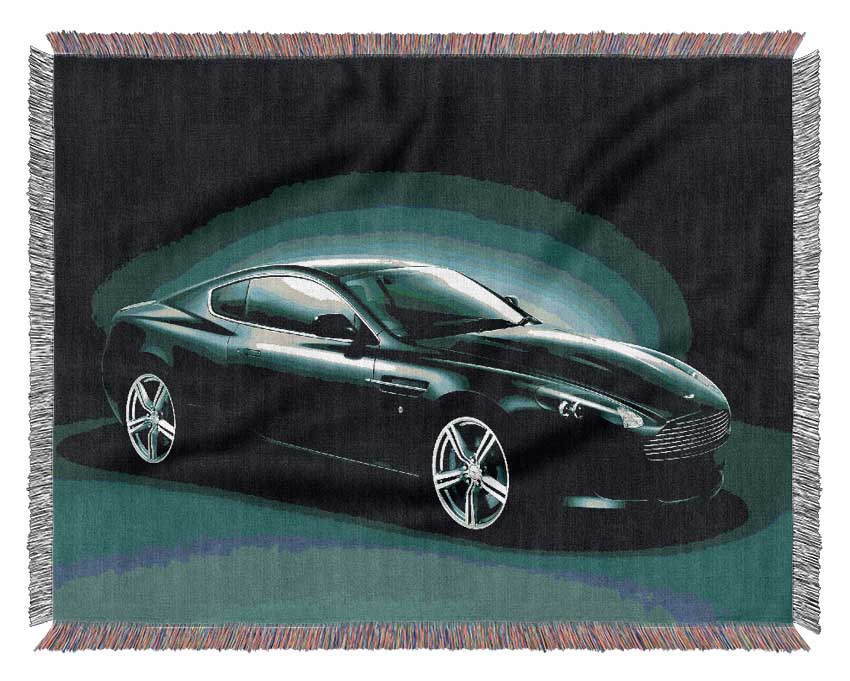 Aston Martin Vantage Side Profile Woven Blanket