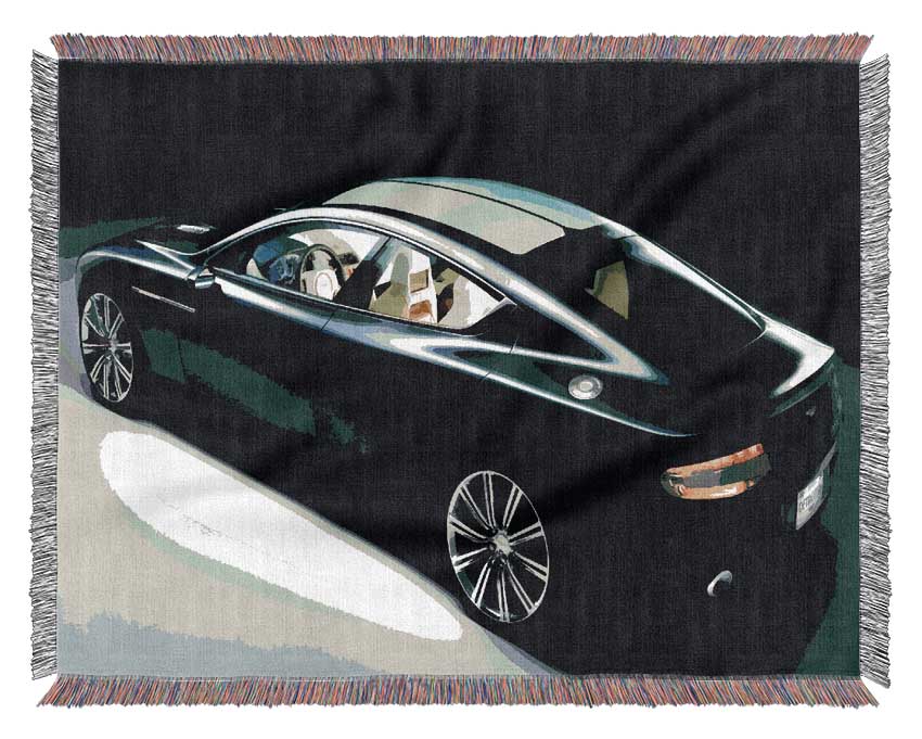 Aston Martin Vantage Black Woven Blanket