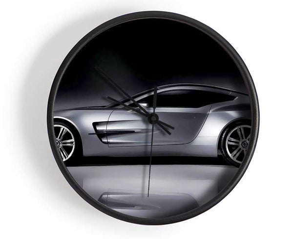 Aston Martin Db9 Silver Side Profile Clock - Wallart-Direct UK