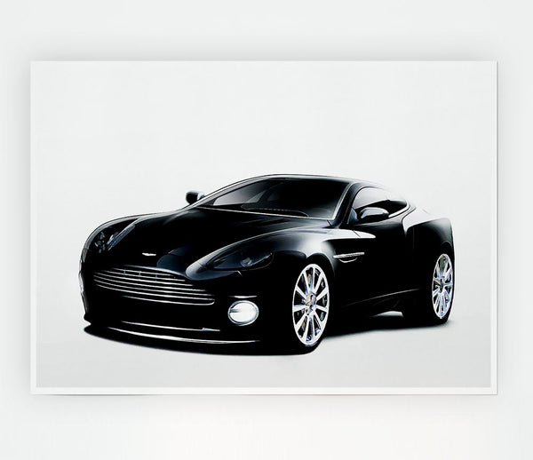 Aston Martin Db9 Black And White Print Poster Wall Art