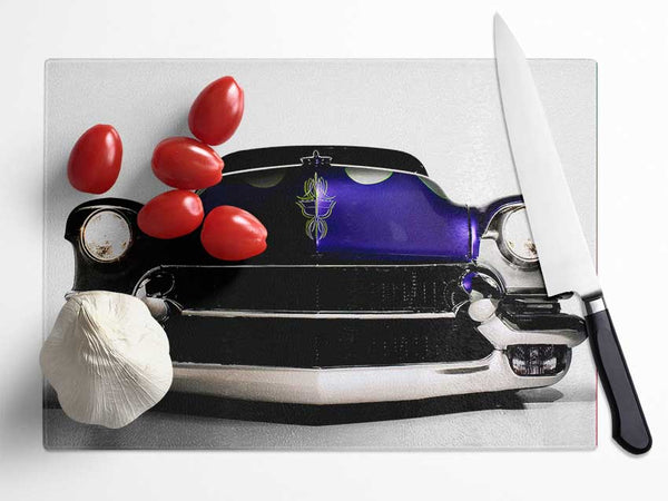 American Muscle Car Purple Glass Chopping Board