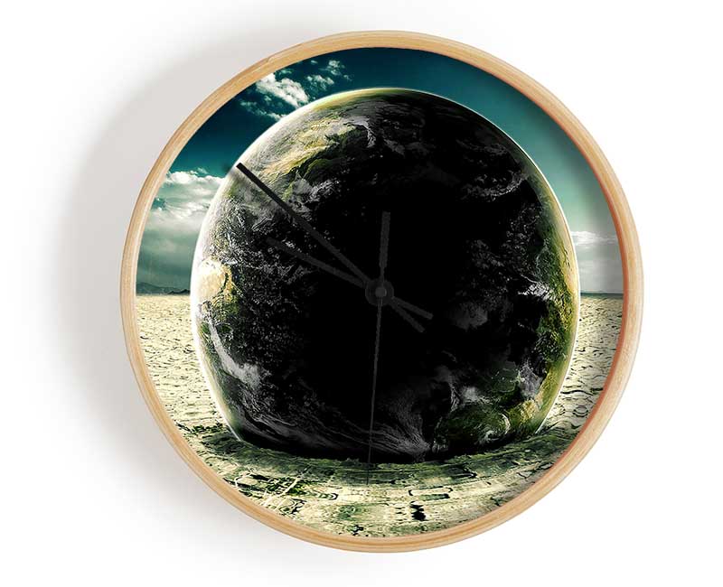 Earth Ripples Clock - Wallart-Direct UK