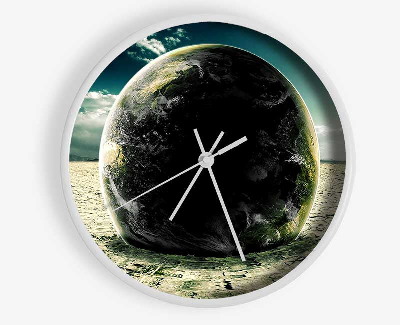 Earth Ripples Clock - Wallart-Direct UK