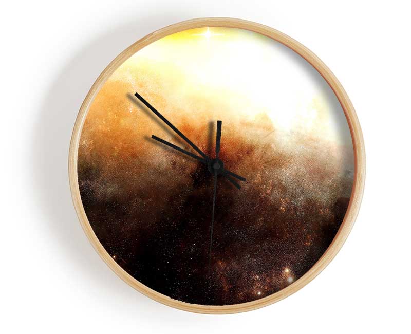 Golden Nebula Clock - Wallart-Direct UK