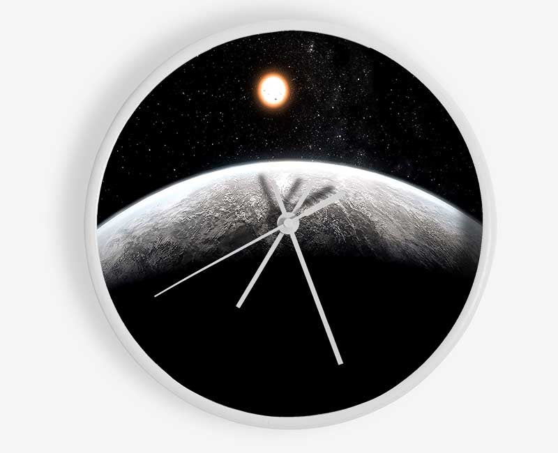 Planet In The Dark Clock - Wallart-Direct UK