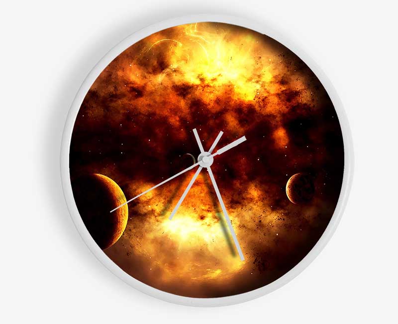 Golden Galaxy Clock - Wallart-Direct UK