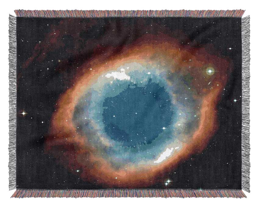 Helix Nebula Eye Of God Woven Blanket