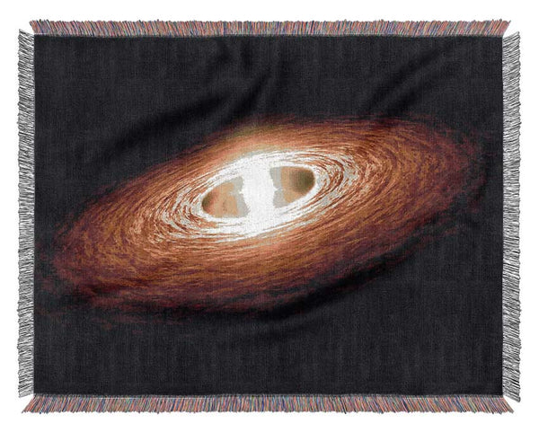 Golden Ring Galaxy Woven Blanket