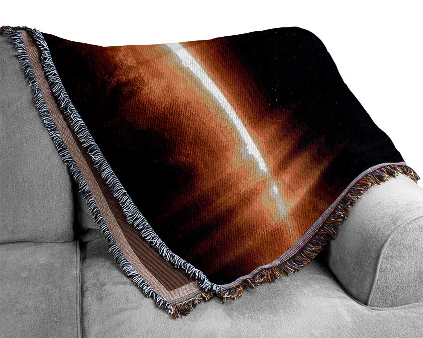 Planet Rings Sun Woven Blanket