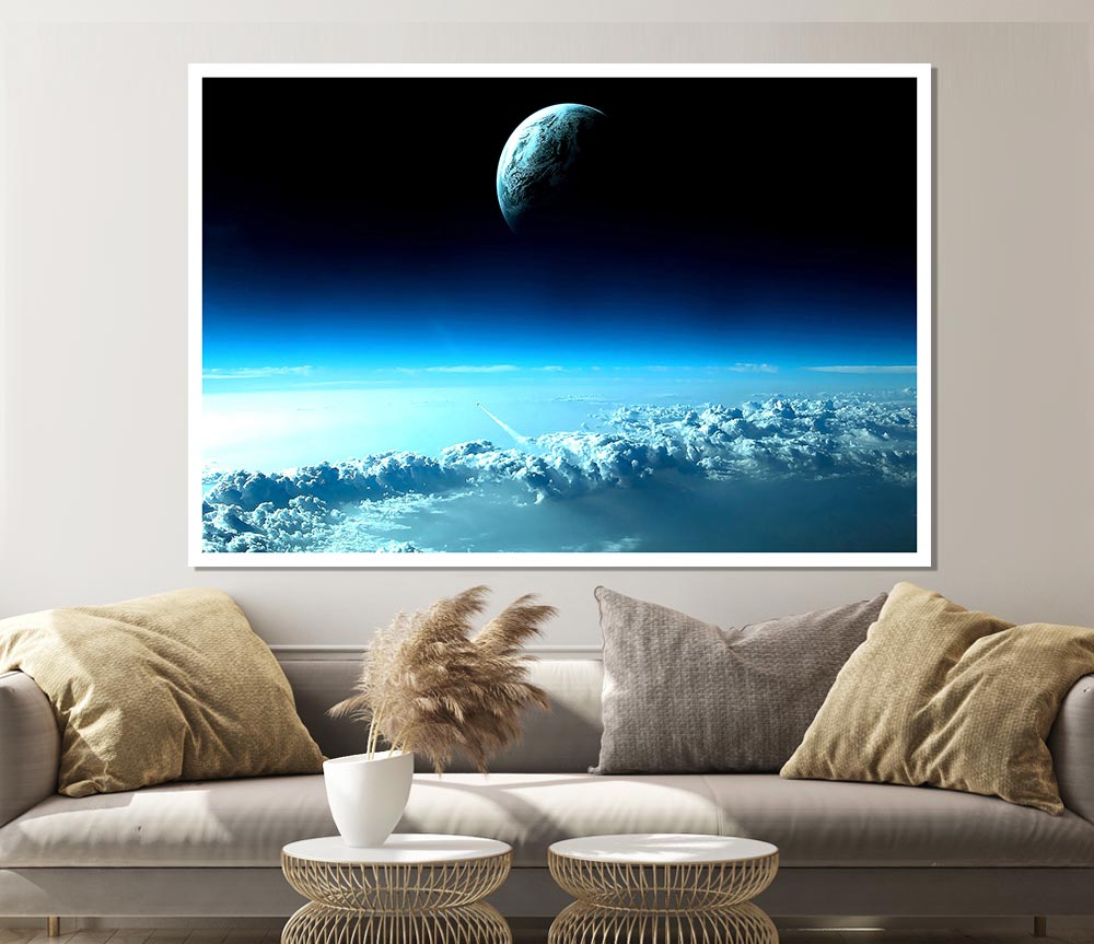 Beautiful Space View Print Poster Wall Art