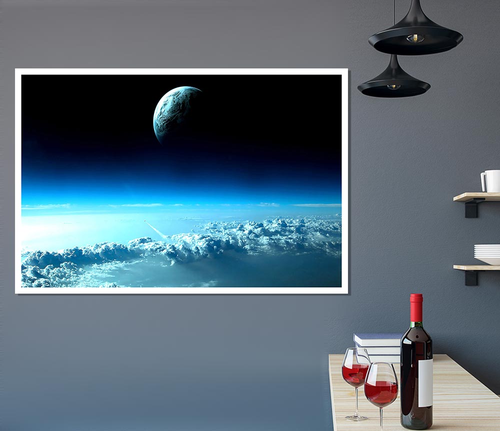 Beautiful Space View Print Poster Wall Art